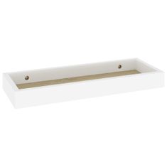 Vidaxl Terasové nástenné police 4 ks dubové a biele 40x15x4 cm MDF