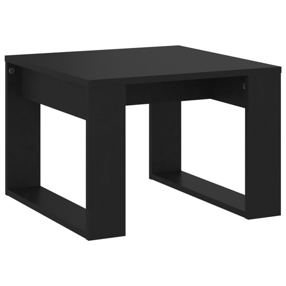 Vidaxl Príručný stolík čierny 50x50x35 cm drevotrieska