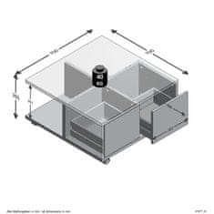 Petromila vidaXL FMD Konferenčný stolík na kolieskach dub artisan