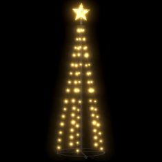 Vidaxl Vianočný stromček kužeľ teplé biele svetlo 84 LED 50x150 cm