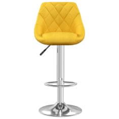 Vidaxl Barová stolička horčicovo-žltá zamatová