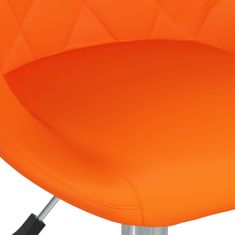 Vidaxl Otočná jedálenská stolička oranžová umelá koža