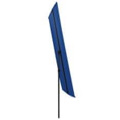 Vidaxl Vonkajší slnečník s hliníkovou tyčou 2x1,5 m, azúrovo modrý