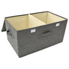 Vidaxl Úložné boxy 2 ks látkové 50x30x25 cm antracitové