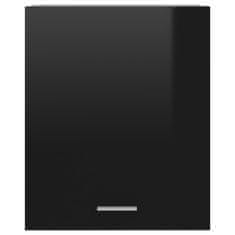 Vidaxl Závesná skrinka, lesklá čierna 50x31x60 cm, drevotrieska