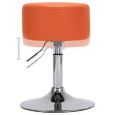 Vidaxl Barová stolička oranžová umelá koža