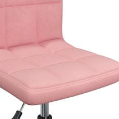Vidaxl Otočná kancelárska stolička ružová zamat