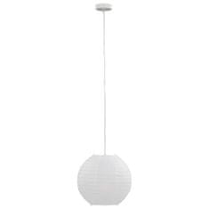 Vidaxl Závesná lampa, biela Ø30 cm E27