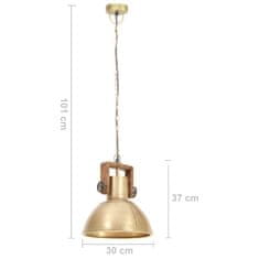 Petromila vidaXL Industriálna závesná lampa 25 W mosadzná 30 cm okrúhla E27