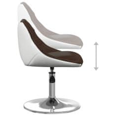 Vidaxl Barová stolička hnedá a biela umelá koža