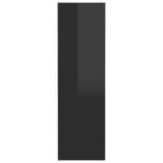 Vidaxl Nástenný botník vysokolesklý čierny 60x18x60 cm drevotrieska