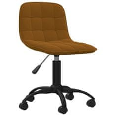 Vidaxl Otočné stoličky, 2 ks, hnedé, čalúnené zamatom
