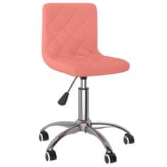 Vidaxl Otočné stoličky, 2 ks, ružové, čalúnené zamatom