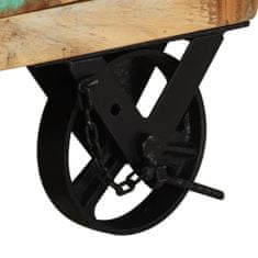 Vidaxl Nočný stolík na kolieskach, 40x30x57 cm, recyklované drevo