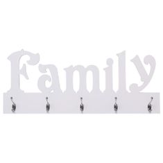 Vidaxl Nástenný vešiak FAMILY 74x29,5 cm