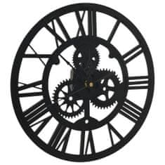 Vidaxl Nástenné hodiny, čierne, 30 cm, akryl