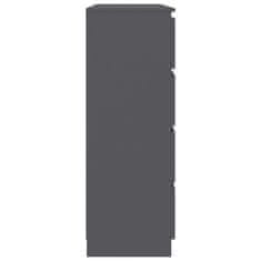 Vidaxl Komoda so zásuvkami sivá 120x35x99 cm drevotrieska