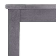 Petromila vidaXL Záhradný stôl, ošúchaná sivá 140x80x74 cm, akáciový masív