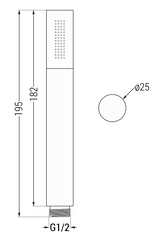 Mexen Kai, podomietková sprchová/vaňová sada DR70 s dažďovou sprchou 25 cm, biela, 77602DR70251-20