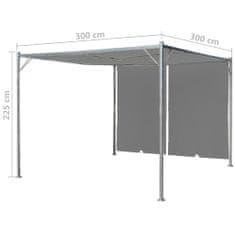 Vidaxl Záhradná pergola s výsuvnou strechou antracitová 300x300x225 cm