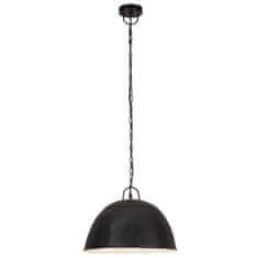 Petromila vidaXL Industriálna vintage závesná lampa 25W, čierna,okrúhla 41cm E27