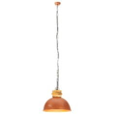 Vidaxl Industriálna závesná lampa medená okrúhla 32 cm E27 mangový masív