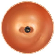 Vidaxl Industriálna závesná lampa medená okrúhla 32 cm E27 mangový masív