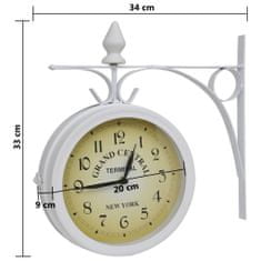 Vidaxl Nástenné hodiny, obojstranné, klasický dizajn