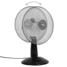 Vidaxl Stolný ventilátor 3 rýchlosti 30 cm 40 W čierny