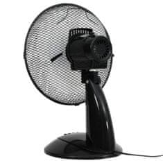 Vidaxl Stolný ventilátor 3 rýchlosti 30 cm 40 W čierny