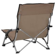 Petromila vidaXL Skladacie plážové stoličky 2 ks sivohnedé látka
