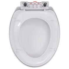Vidaxl WC sedadlo, pomalé sklápanie, rýchloupínacie, biele