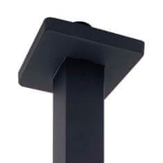 Vidaxl Sprchové rameno, štvorcové, oceľ 201, čierna, 20 cm