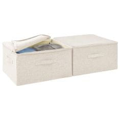 Greatstore Úložné boxy 2 ks látkové 43x34x23 cm krémové