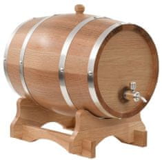 Vidaxl Sud na víno s kohútikom masívne dubové drevo 12 l