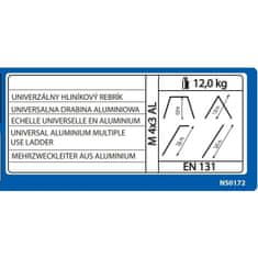 ELKOP Kĺbový multifunkčný hliníkový rebrík M 4 x 3, M 4 x 3