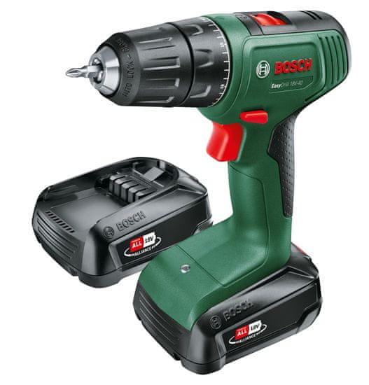 Bosch Aku skrutkovač EasyDrill 18V-40 (2× 2 Ah) + AL18V-20 (06039D8005)