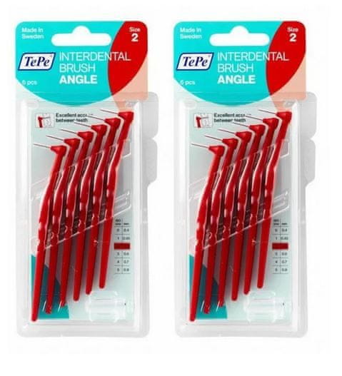 Tepe Medzizubné kefky Angle 0,5 mm červené 2 x 6 ks