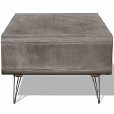 Vidaxl Konferenčný stolík 90x55,5x38,5 cm, masív paulovnia, sivý