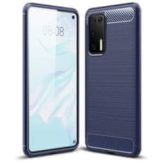 IZMAEL Carbon Shield TPU puzdro pre Huawei P40 - Modrá KP9460