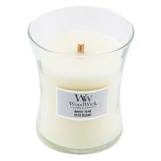 Woodwick Sviečka oválna váza , Biely teak, 275 g