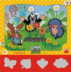 Krtko záhradník - Puzzle 12 tvarov