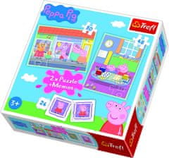 Puzzle Pepa Pig + pamäťová hra - 30+48 dílků