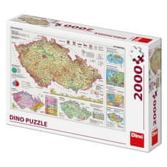 Mapy Českej republiky: puzzle2000 kusov