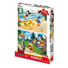 Mickey športuje: puzzle 2x77 dielikov