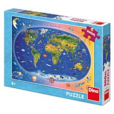 Mapa sveta (pre deti): puzzle 300XL dielikov