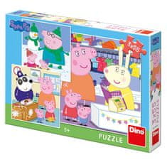 Prasiatko Peppa - Veselé popoludnie: puzzle 3x55 dielikov