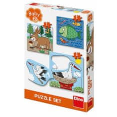 Zvieratá - Kde žijú: sada detských puzzle