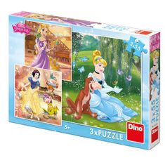 Disneyho princezné - voľné popoludnie: puzzle 3x55 dielikov