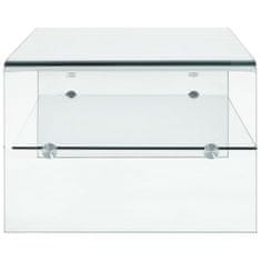 Petromila vidaXL Konferenčný stolík priehľadný 98x45x31 cm tvrdené sklo 